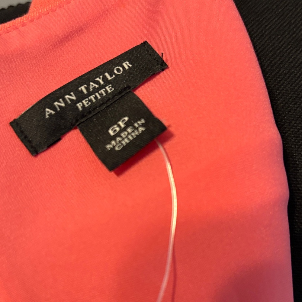 Ann Taylor Sleeveless Coral Shift Dress. Size: 6P Brand New - Picture 11 of 12